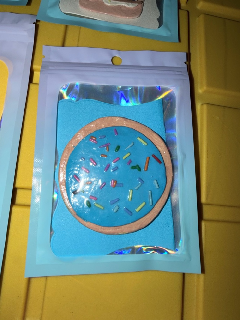 PartyPop Blue Sprinkle Cookie Clay magnet